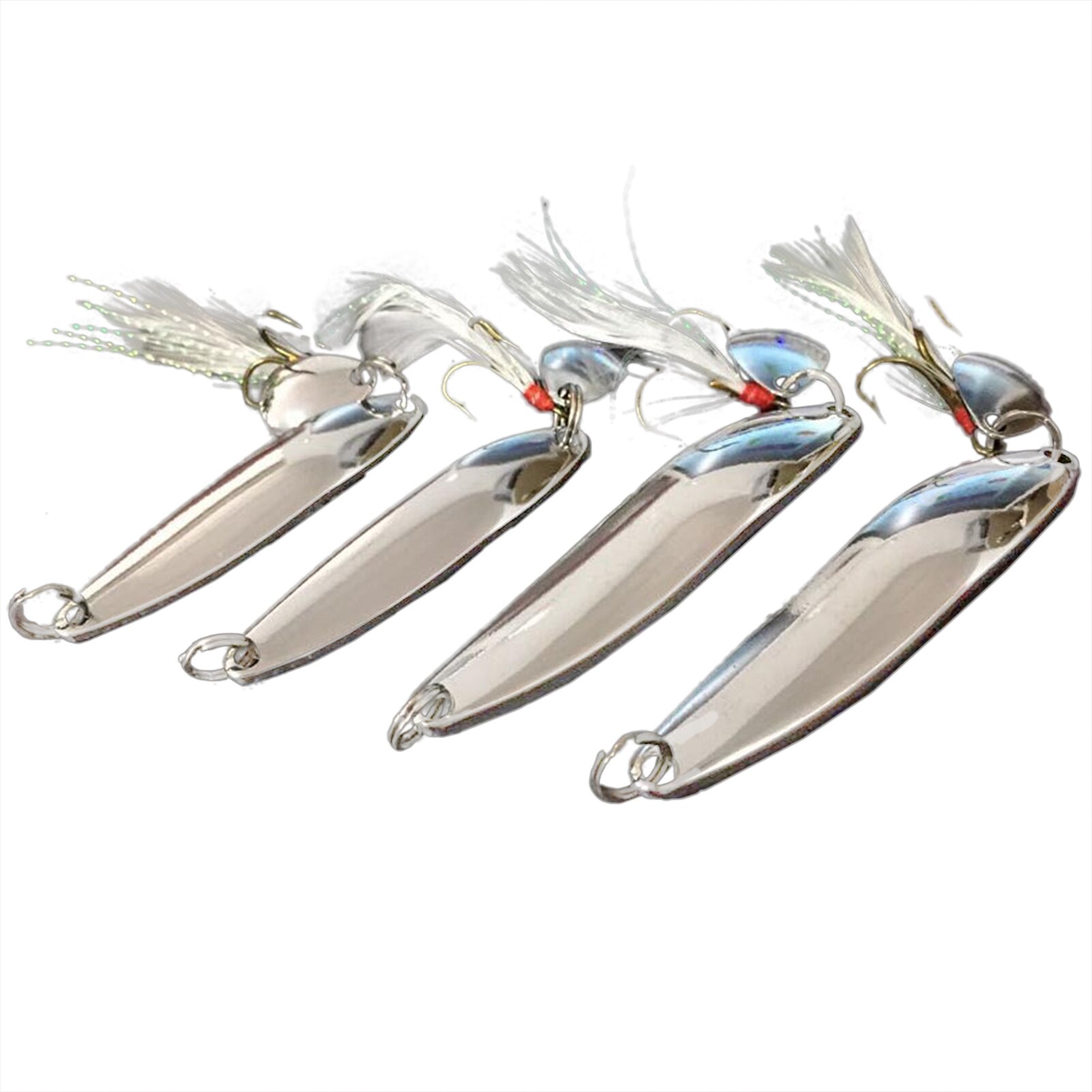 16pcs Fishing Spoons Lures Metal Baits Set for Trout Bass Casting Spinner Fishing Bait with Storage Bag Case Fishing Accessorise: 4pcs set no box