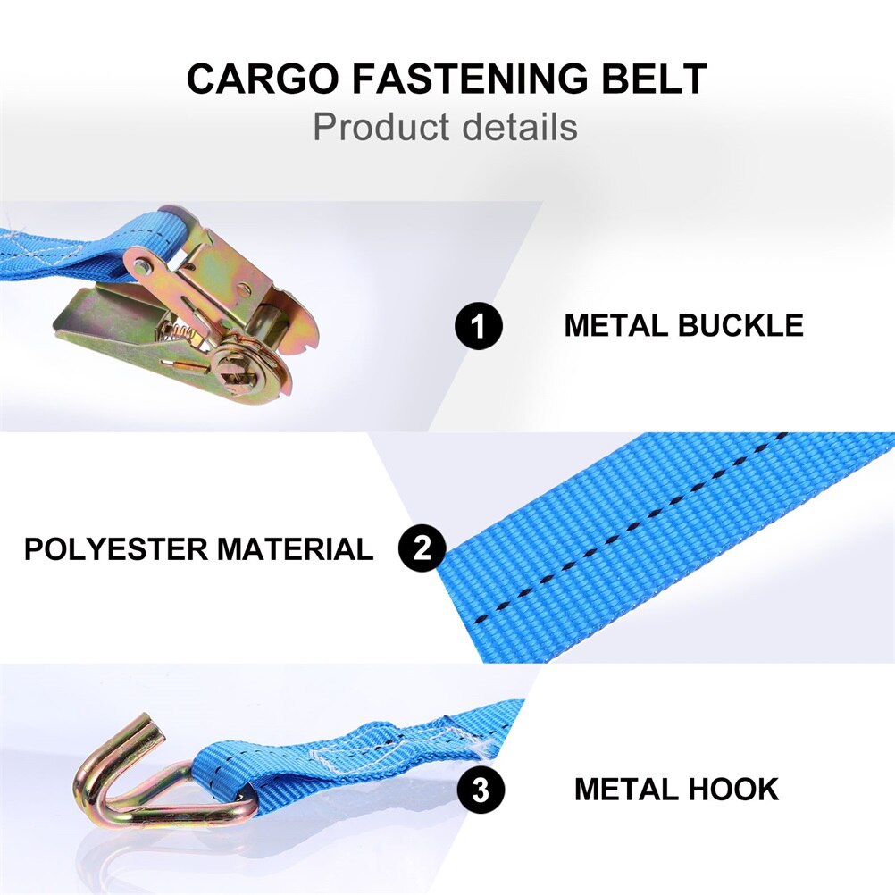 2Pcs Nuttig Duurzaam Aanscherping Riemen Bevestiging Riemen Cargo Binding Riemen Bagage Bindmiddel Voor Cargo