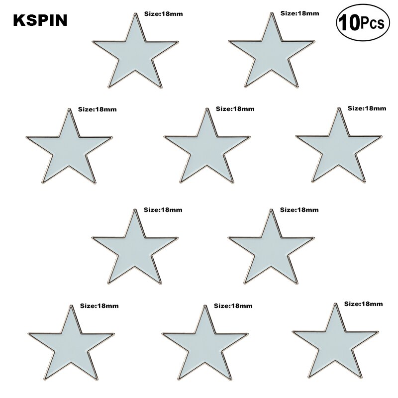 Blue Star Lapel Pin Badge Lapel Pin Flag badge Brooch Pins Badges 10Pcs a Lot