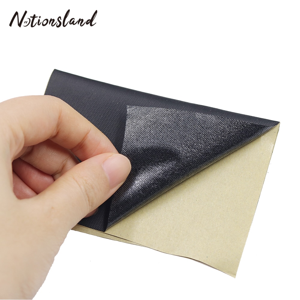 Parches negros impermeables de 4 uds, adhesivo de nailon autoadhesivo, parches para chaquetas, ropa, impermeable, paraguas, apliques, accesorios de costura