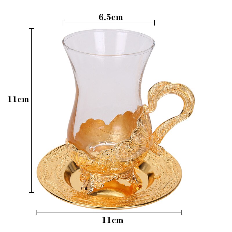 Palace Golden Glass Teapot Kitchen Metal Cold Kettle Coffee Pot European Style Home Decoration Glassware Birthday Wedding