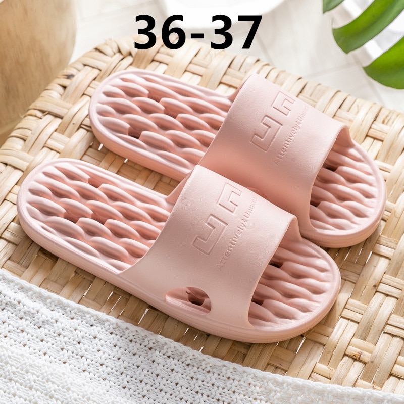 , zapatillas Xiaomi EVA de verano para mujer, zapatos informales de playa suaves, chanclas de baño para hombres, chanclas de ducha para mujer, zapatillas para casa o piscina: Pink 36-37