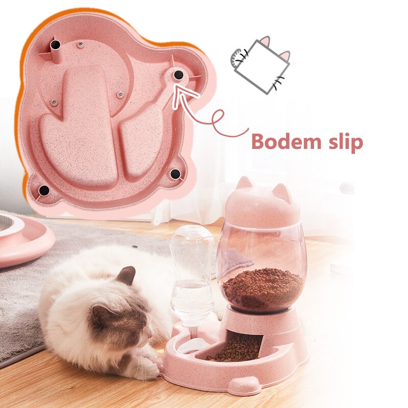 2.2L Hond Waterer Kattenvoer Kom Automatische Feeder Honden Water Fles Drinken Voedsel Voeden Container Puppy Pet Producten