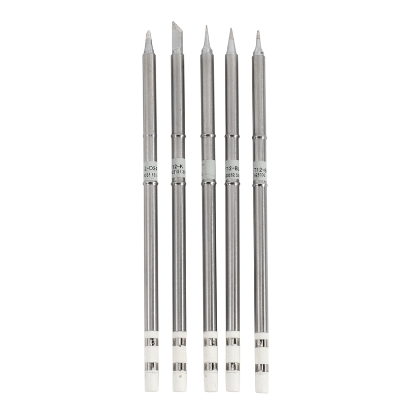 Lot De 5 Pointes T12 Pour Fer à Souder Hakko : ILS, BC1, D24, K, BL (150mm)