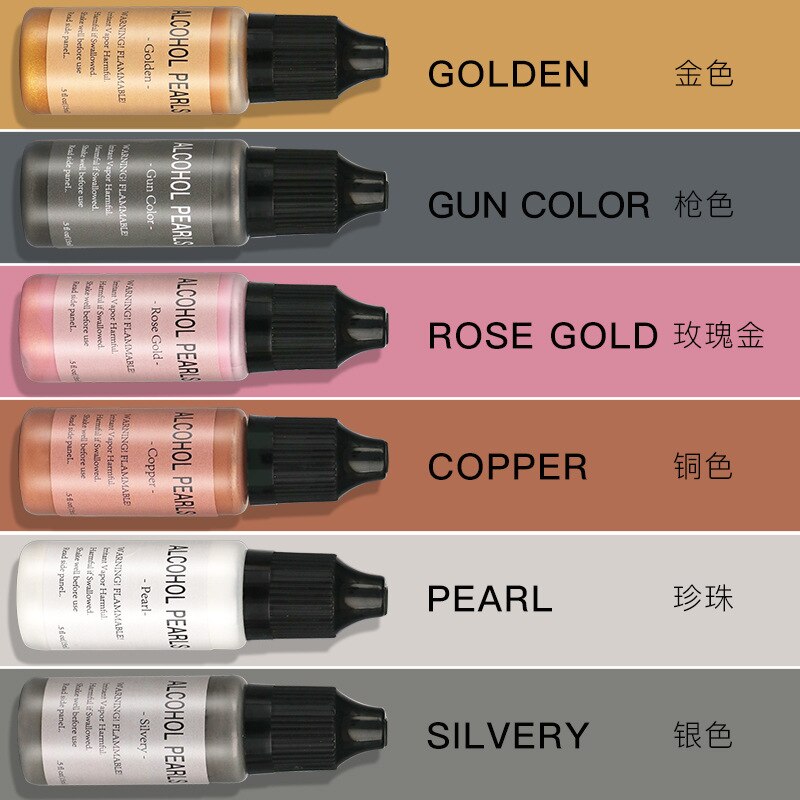 Metallalkoholperlen, flüssig, fest, chroma-farbpigmente, harz, epoxidharz, diy-bastelarbeiten, schmuckherstellung, zubehör