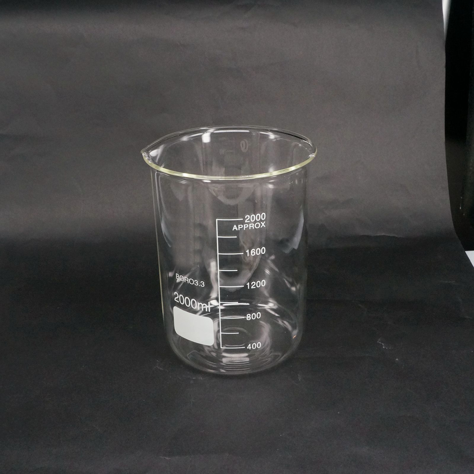2000 Ml Lage Vorm Beker Chemie Laboratorium Borosilicaatglas Transparante Beker Verdikte Met Uitloop