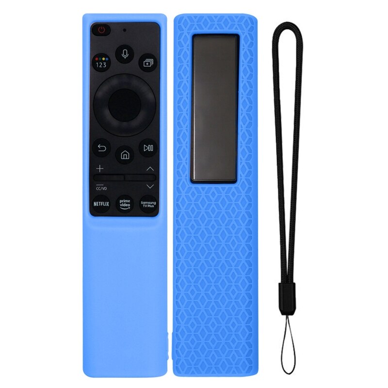 Coque de télécommande en Silicone pour Samsung QLED TV Smart, antichoc, contrôleur, TM1990C BN59-01311B BN59-01312B BN59-01311F: Night light blue