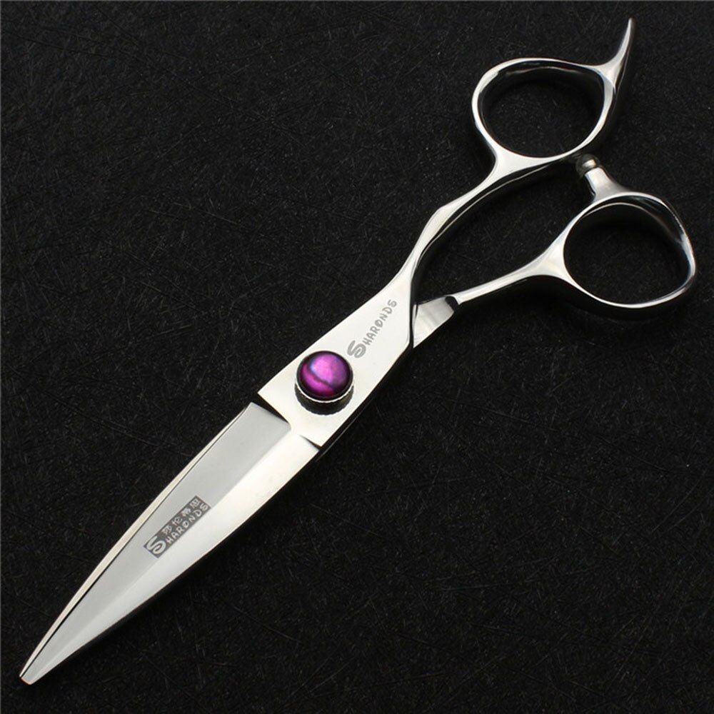 Professionele kappers schaar 6.0 inch lancet schaar Japan 440c roestvrij staal haar schaar kapper schaar: Silver scissors