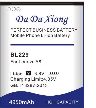 Nova alta qualidade 4950 mah bl229 bl 229 bateria para lenovo a8 a808t a806 bateria do telefone