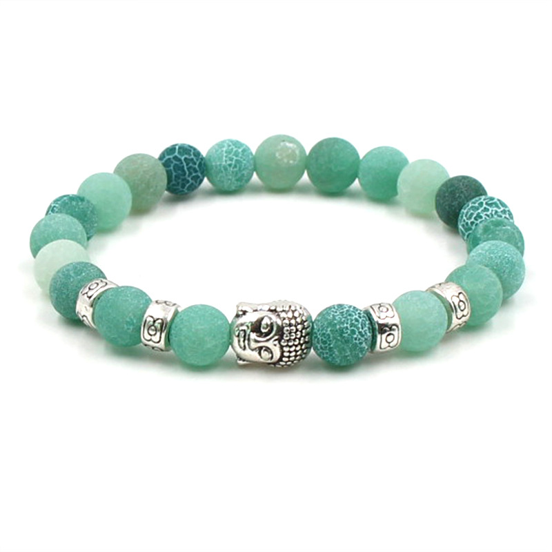 Budha Armband Buddha Kopf Shakyamuni Gebet Perlen Kristall Spacer Glück Charm Schmuck Für Heiligen Buddhistischen Kirche Buddhismus: Green