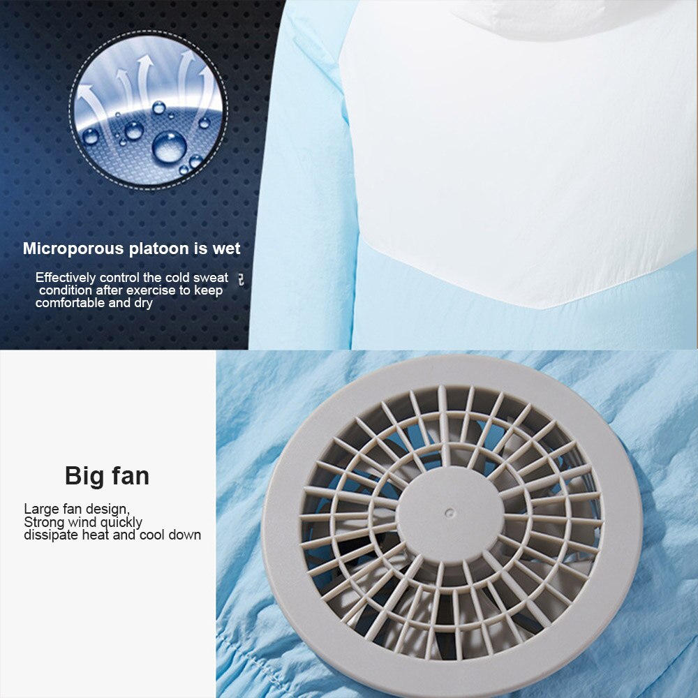 Cooling Jackets for Outdoor Summer Air Conditioning Fan Clothes USB Pure Cotton Heatstroke Proof Coat for Men Woman