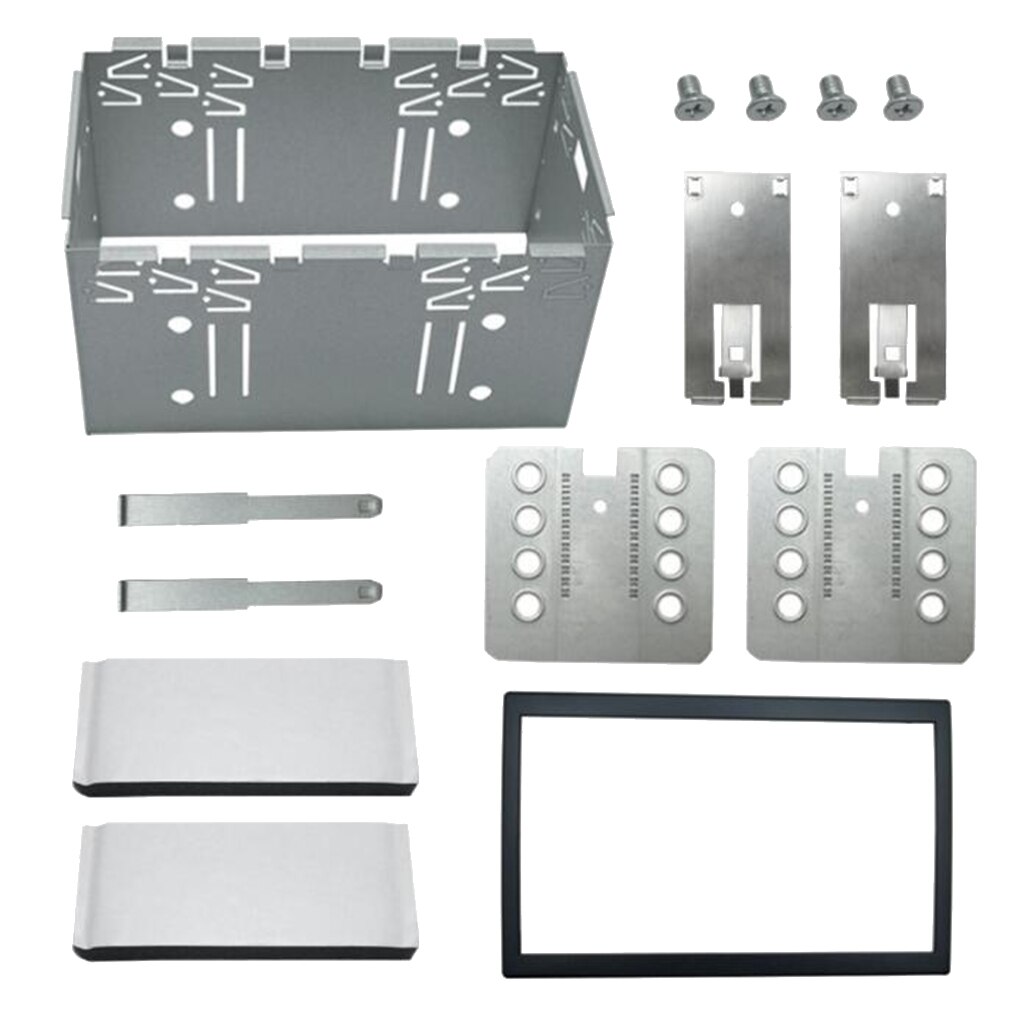 2 din universal metall monteringsram passande bur bil dvd-spelare stereo