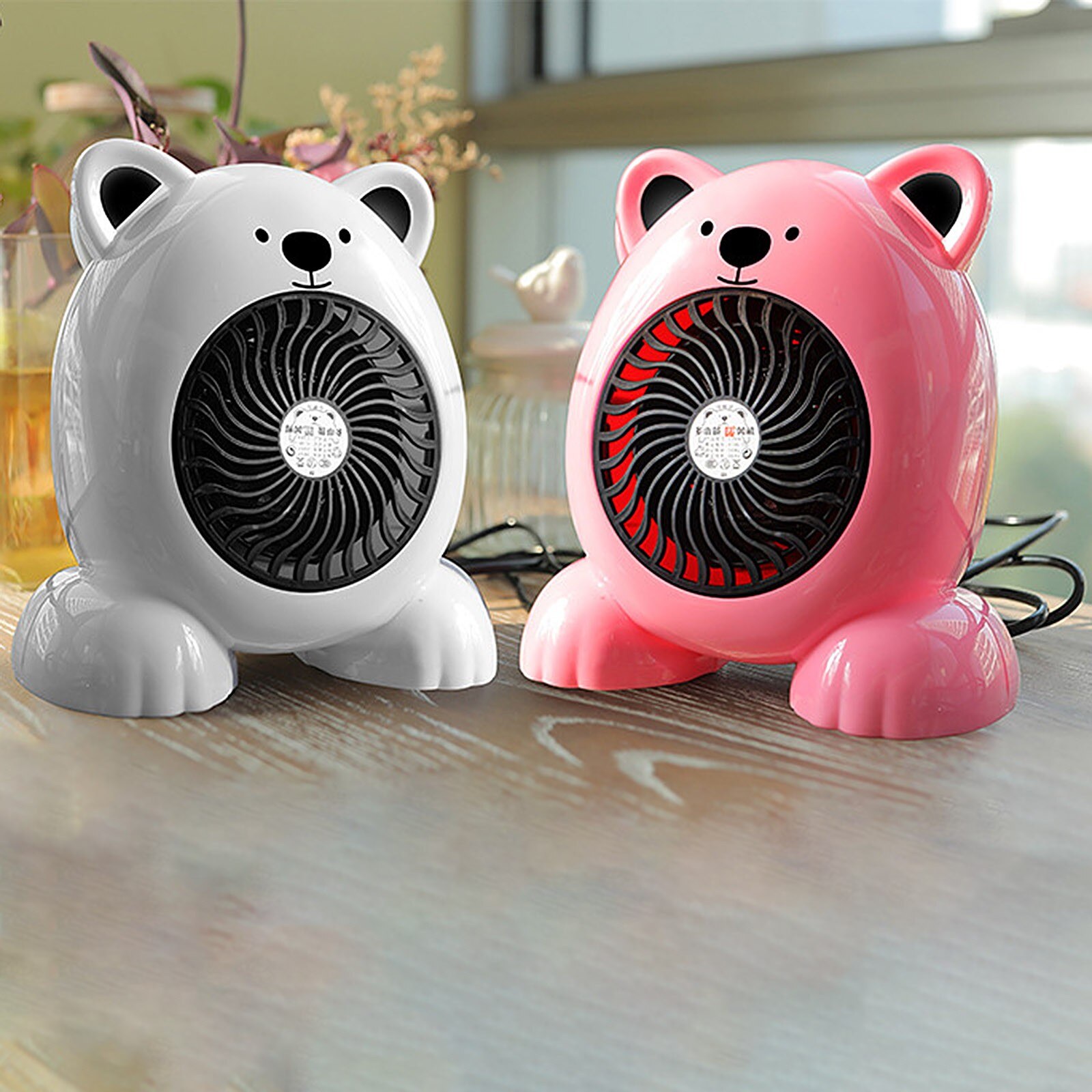 Mooie Draagbare Elektrische Kachel Ventilator Huishoudelijke Indoor Kachel Draagbare Mini Desktop Air Heater Winter Kachel Ventilator Elektrische Kachel