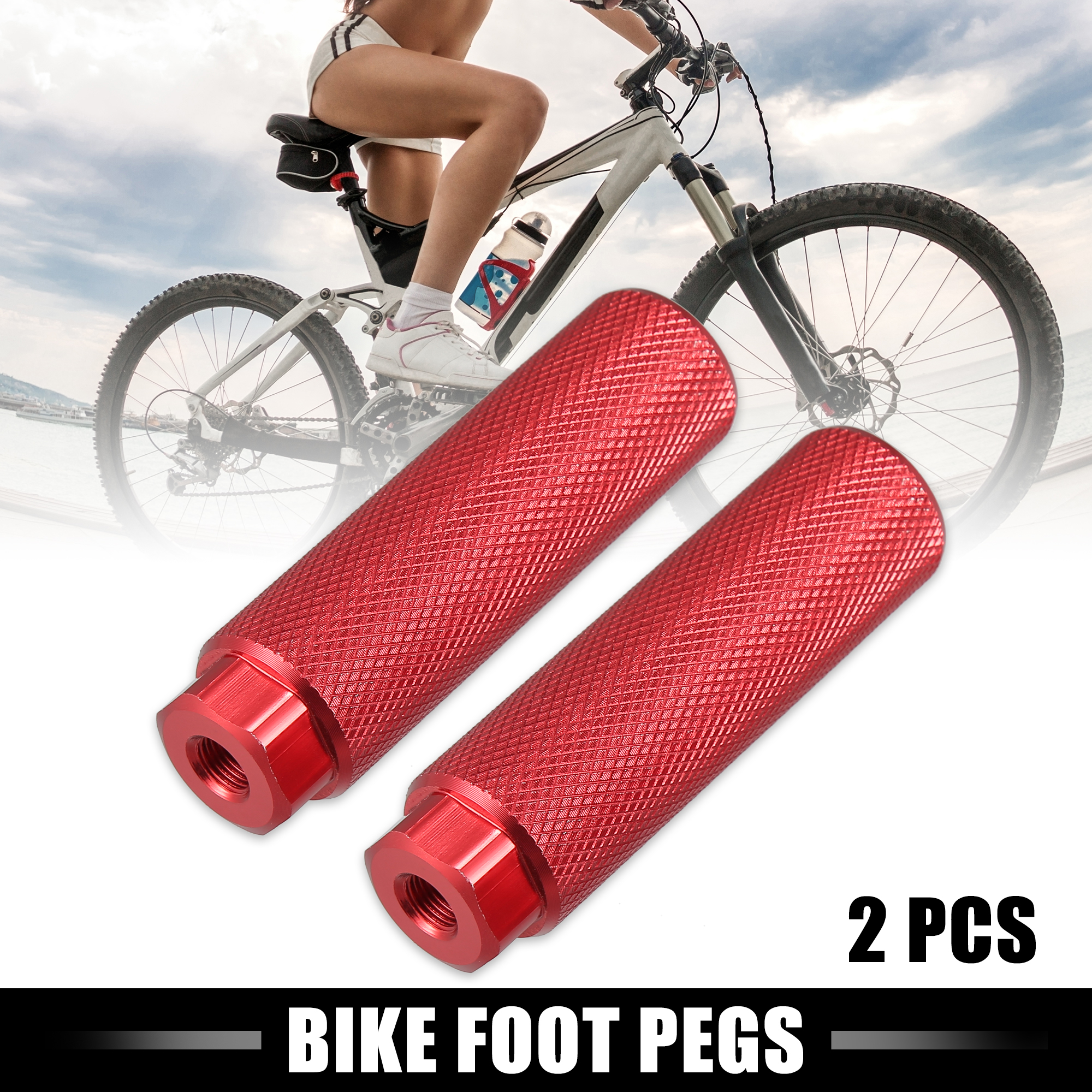 X Autohaux-pedales antideslizantes de aleación de aluminio para bicicleta de montaña y carretera, pedales para reposapiés de eje, BMX
