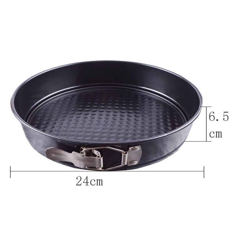 Round Non-stick Carbon Steel Cake Mold Metal Baking Model Pastry Cakes Grilled Tray Detachable Bottom Disc For Kitchen Bake: 24CM