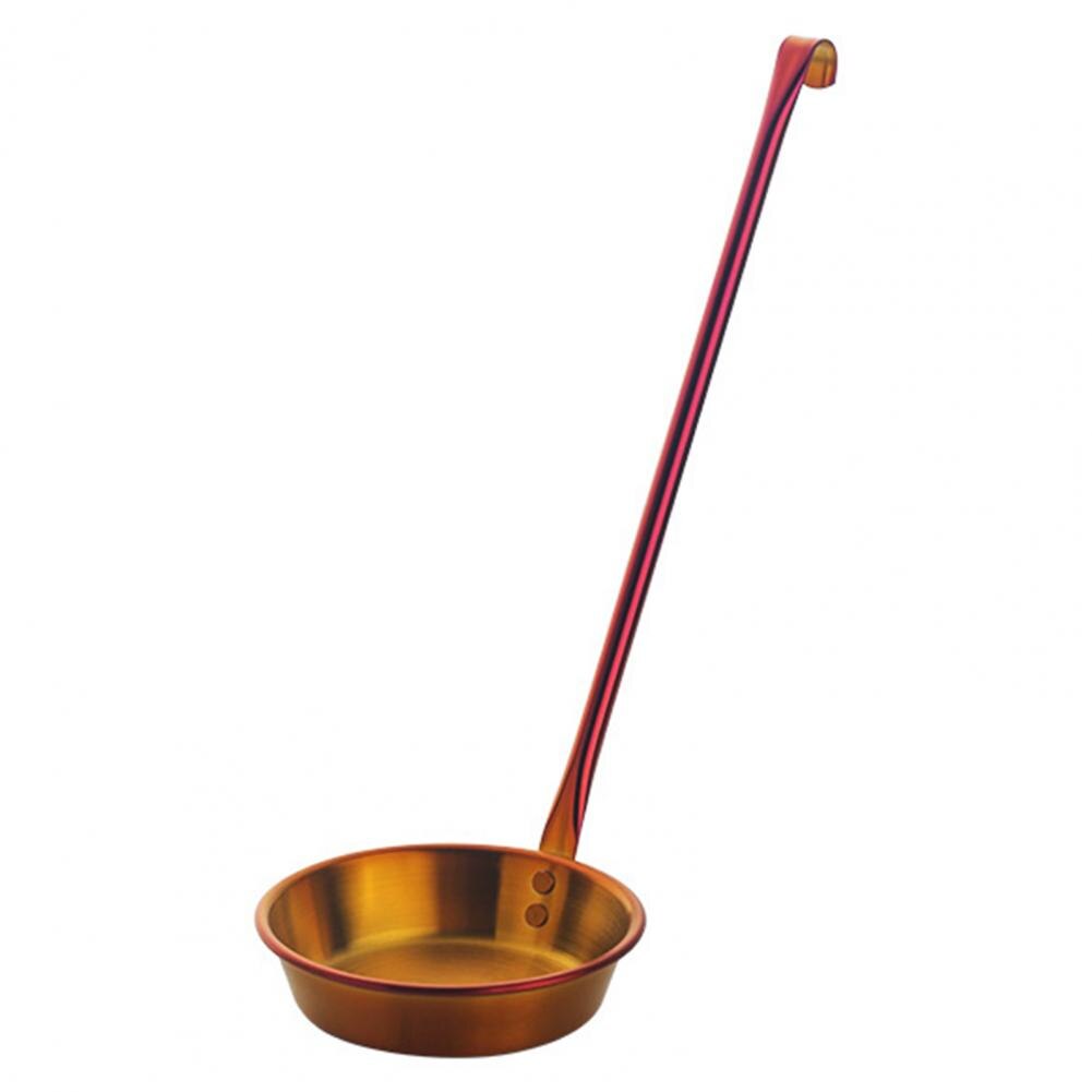 Cooking Ladle BPA Free Stainless Steel Spoon Mirror Surface Durable Modern Portable Durable Soup Ladle: Red