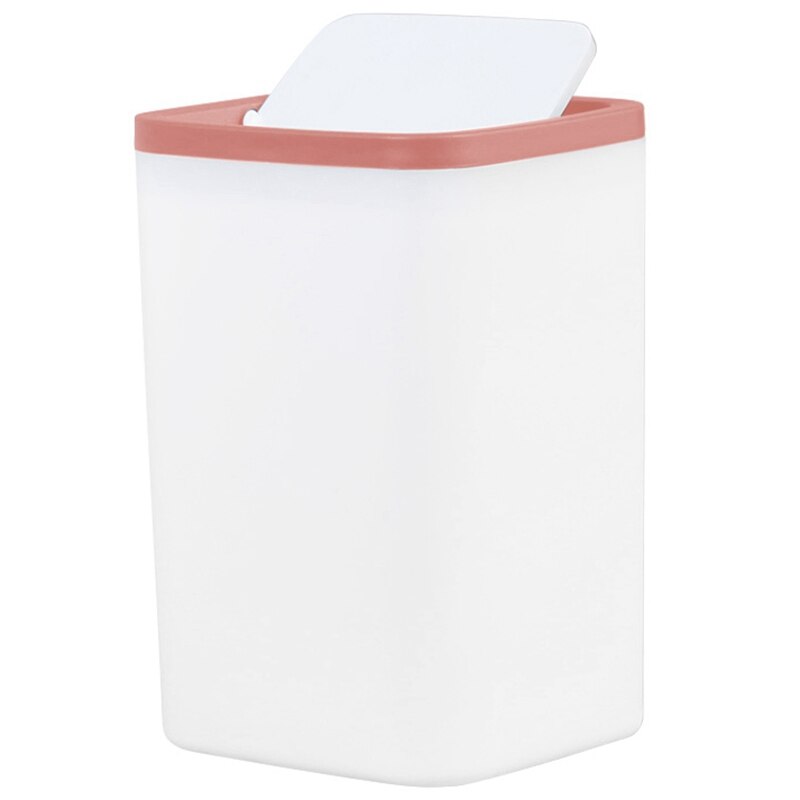 Waste Bin Small Trash Can Mini Desktop Ashcan Tabletop Trashbox For Desk Car Trash Bin: Red