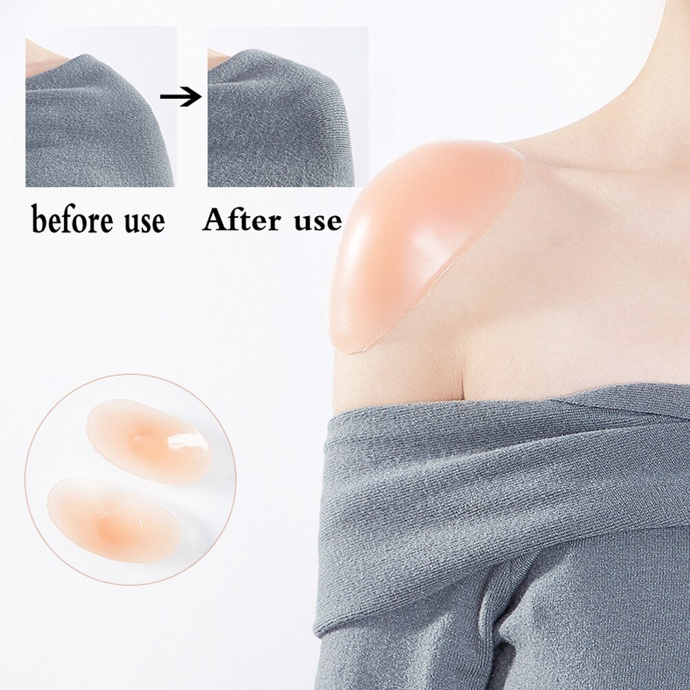 1 par bløde silikone skulderpuder skridsikre skulderbeskyttelsespuder til unisex tøj kjole sy tilbehør