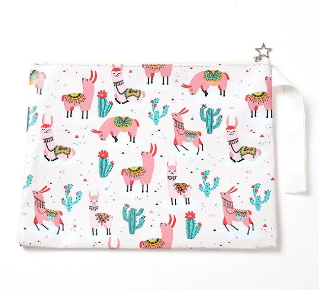 Vrouwen make-up tas handtas leren envelop portemonnee dames toilettas strand waterdichte wassets tas case dag clutches: Wit