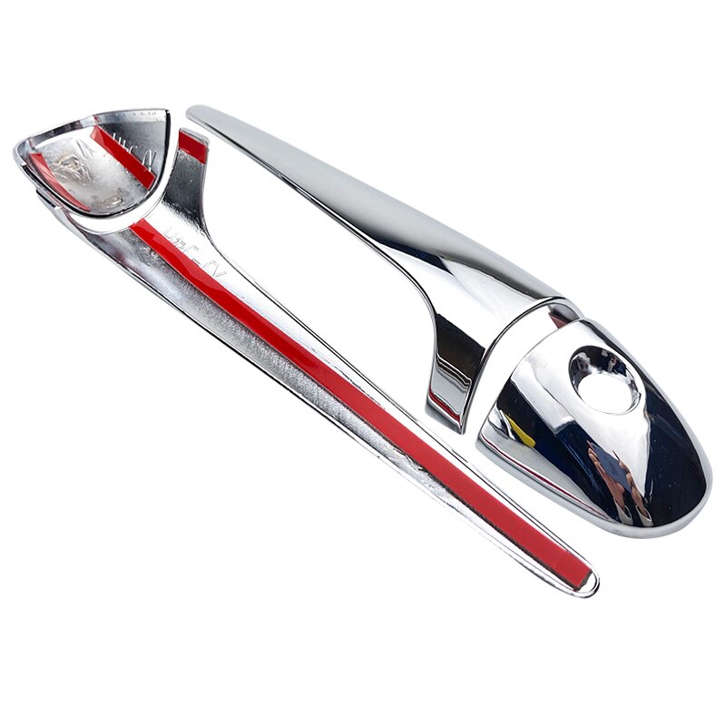 8 sztuk chrom zewnątrz drzwi osłona klamki wykończenia dla Toyota RAV4 RAV 4 2013 2014 2015 2016 2017 2018 akcesoria samochodowe robić stylizacji naklejki