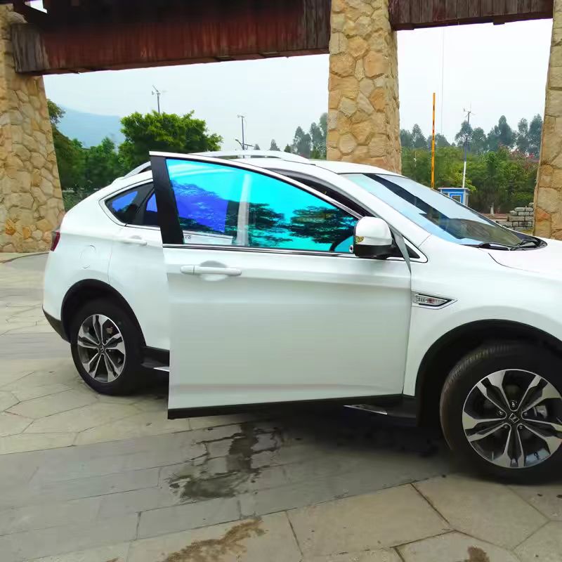 50x300cm Blue Chameleon VLT 67% Car Side Window Tint, Solar Film Shades Sticker Tinting Foils, Blue Change to Green