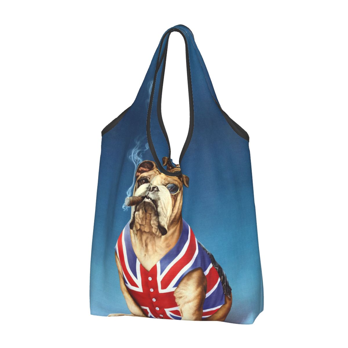 Aangepaste Britse vlag Londen rode bus auto boodschappentas mode shopper Tote schoudertassen draagbare handtas met grote capaciteit: Army Green