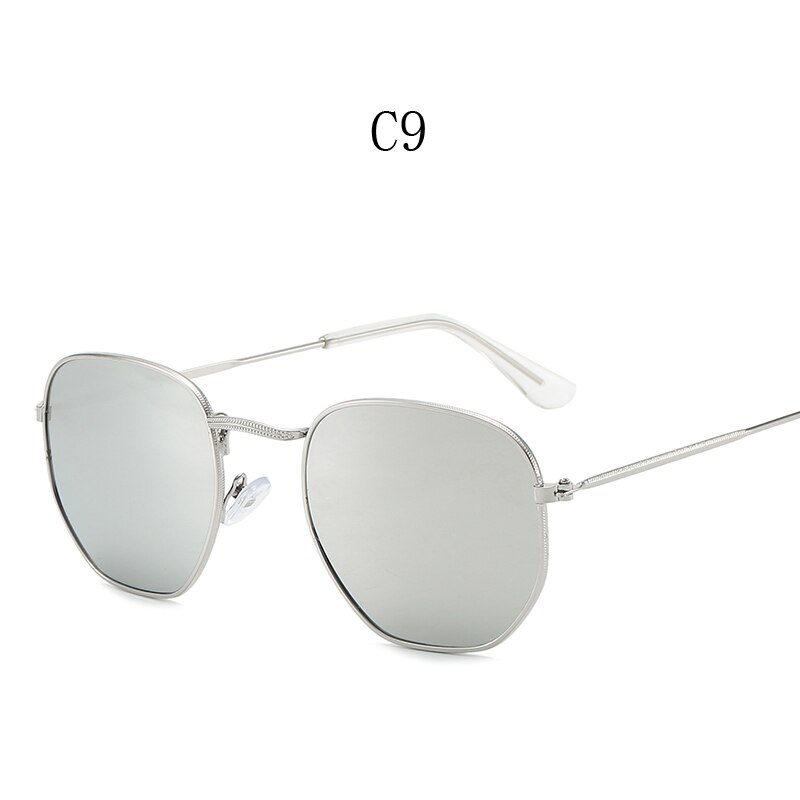 Oval belægning polariserede solbriller kvinder stilfulde oversize metal udendørs mænd solbriller nuancer briller  uv400: 13- bls 3418a-c9