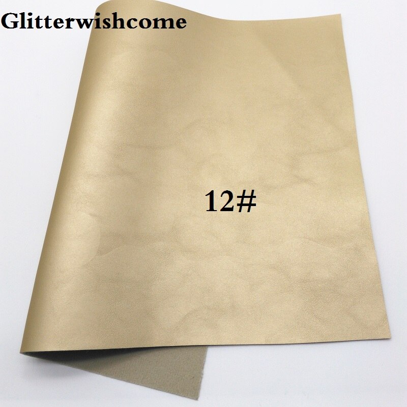 Glitterwishcome 30 x 134cm mini rulla synteettinen nahka, fluo metallinen sileä nahka kangasvinyyli jousille , gm015a: 12