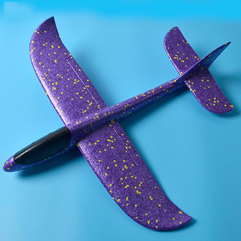 SAILEROAD 48 centimetri LED Lancio A Mano di Lancio Aereo Aereo Aliante Inerziale Schiuma Giocattolo Per Bambini Modello di Aereo per Esterni per Giochi Del Capretto: 48x50x22 purple