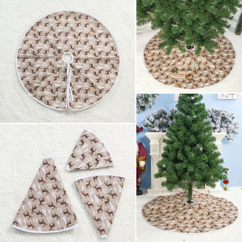 Runde juletræ nederdel bund gulvmåtte dække hjem fest indretning xmas luksus juletræ nederdel hjem xmas gulv ornament