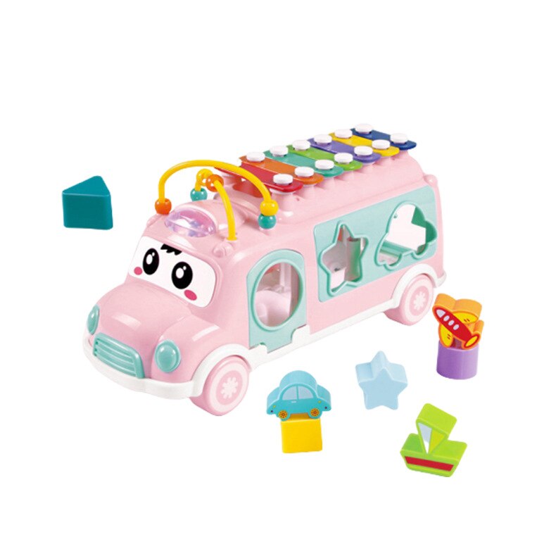 Sorteren, nesten, stapelen, bus speelgoed, geboorte, baby, educatieve sorteerders voor kinderen, ontwikkelingsspeelgoed, baby-muziekspeelgoed, klop op piano
