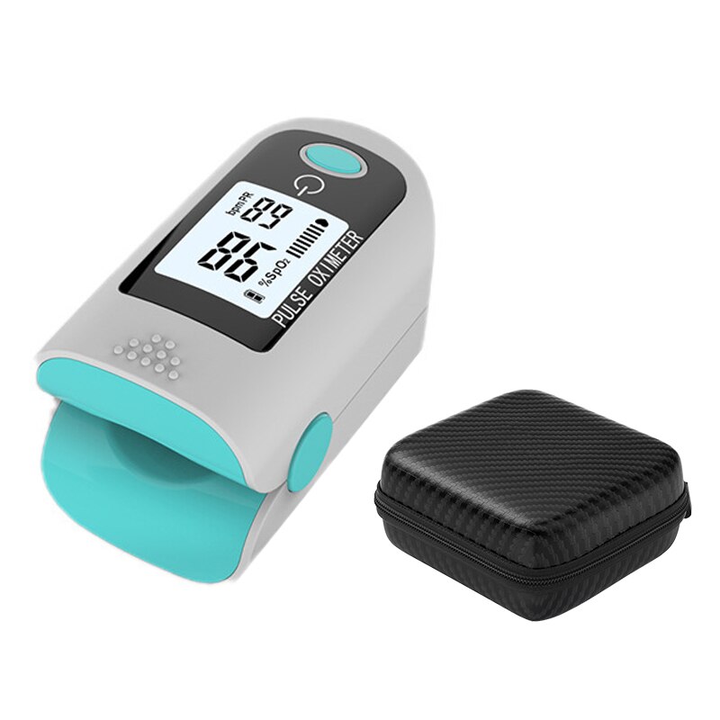 Pulsioxímetro SPO2 PR con pantalla OLED, pulsioxímetro recargable, Monitor de saturación de oxígeno, pinza para la yema del dedo: 832-Blue-ZH