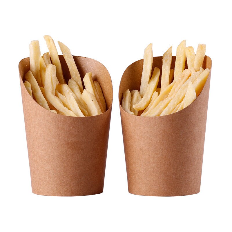 -100 stuks wegwerp afhaalmaaltijden feest dessert benodigdheden bakken taarten eierbladerdeeg frietjes chips snacks kraft papieren bekers houder , 300