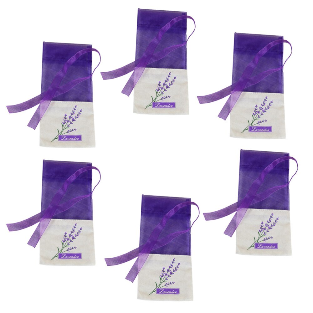 6Pcs Zakjes Draagbare Lege Lichtgewicht Lavendel Zakje Zak Voor Droge Bloemen Zaden Opslag