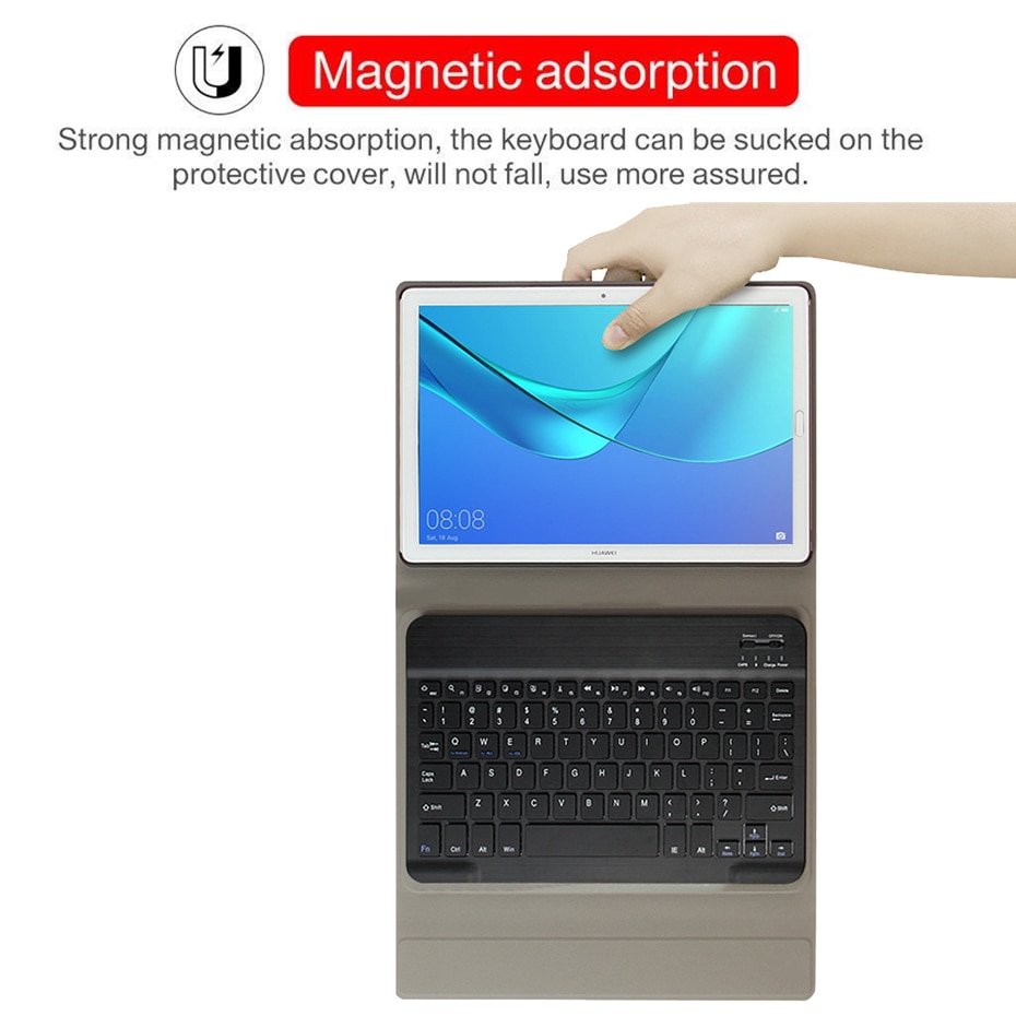Bluetooth Keyboard Leather Case for Huawei Mediapad M5 Lite 10 BAH2-W19/L09/W09 Tablet Funda Cover For Huawei M5 lite 10 Case