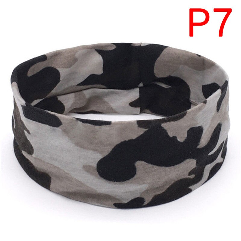 Diadema deportiva Floral de camuflaje suave para el sudor, la cabeza para banda para Yoga, correr, tenis, pañuelo de cabeza de silicona antideslizante, 20x6CM: P7