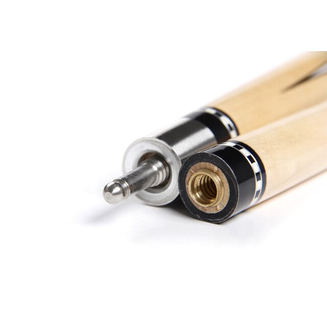 High-end handgjorda 1/2 center gemensamma pool cue med rostfritt stål fog för