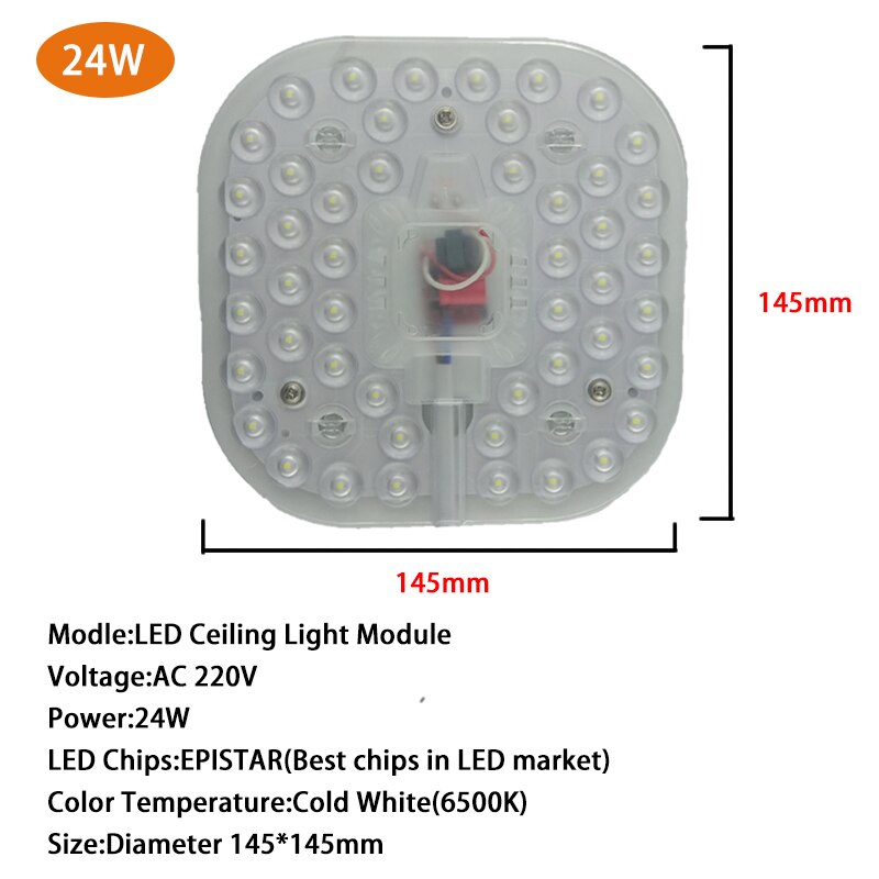 Led-modul Licht AC220V 230V 240V 12W 18W 24W Ersetzen Decke Lampe Beleuchtung Quelle Energie sparen Bequem Installation: LED Module light 24W
