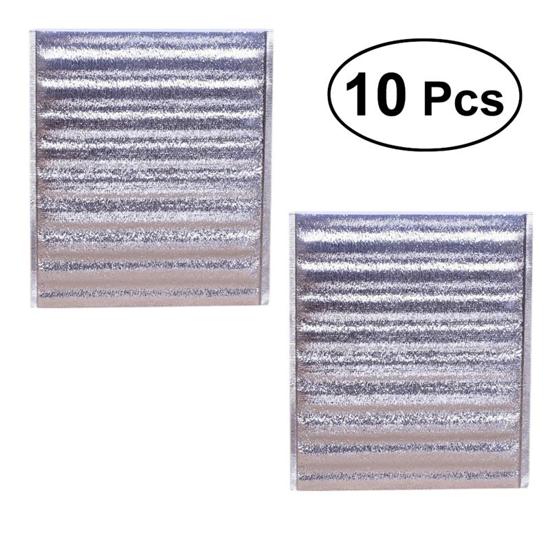 10 stk aluminiumsfolie isolert mat oppbevaringspose termisk kjøler gjenbrukbar termisk lunsj snack piknik og kald pose: 20 x 30cm