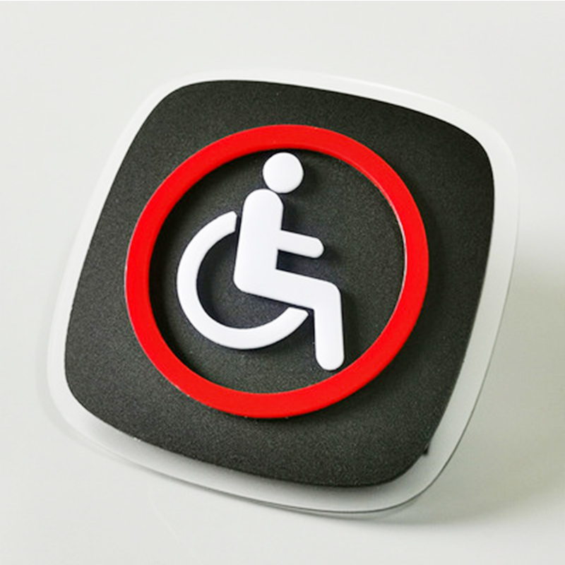 10x10cm Acrylic restroom restroom door sign No smoking, WiFi monitoring sign No noise, Caution slippery floor sign: Rose Golden