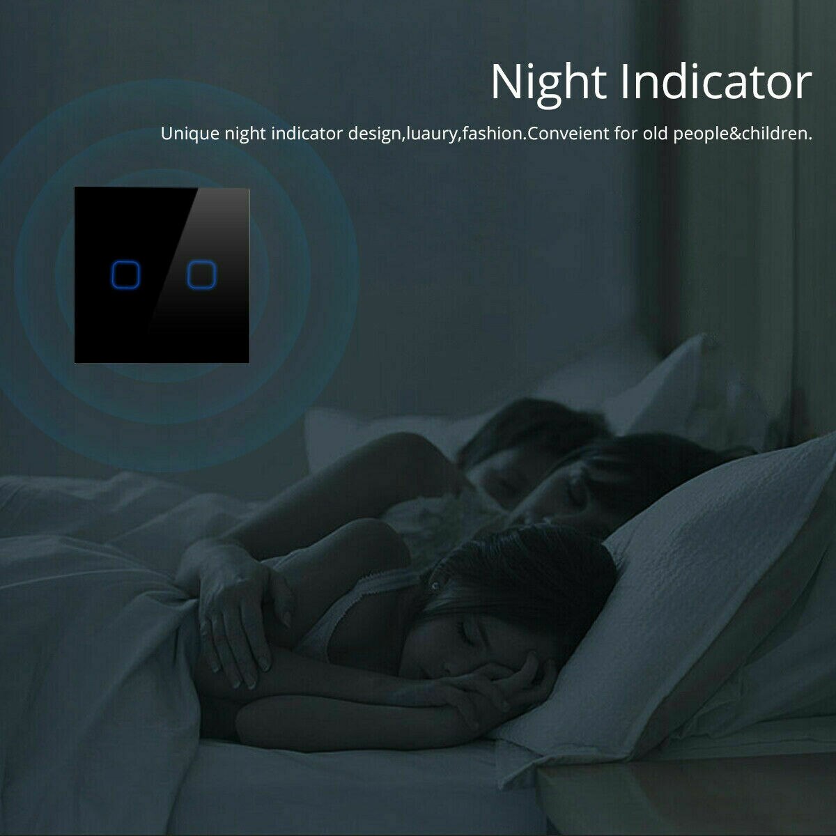 1G / 2G / 3 Gang LED Light Glass Panel Touch Sensor Switch Waterproof Wall Lamp On/Off Dimming Wireless white / black / Gold