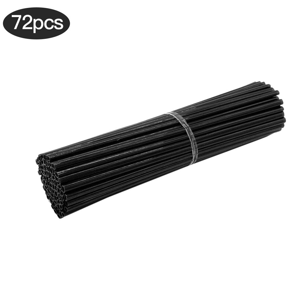 Protector de rueda de motocicleta, 72 piezas, cubiertas de piel para tubo de Motocross, accesorios geniales, 9 colores, 24CM/17CM: 24CM Black 72pcs