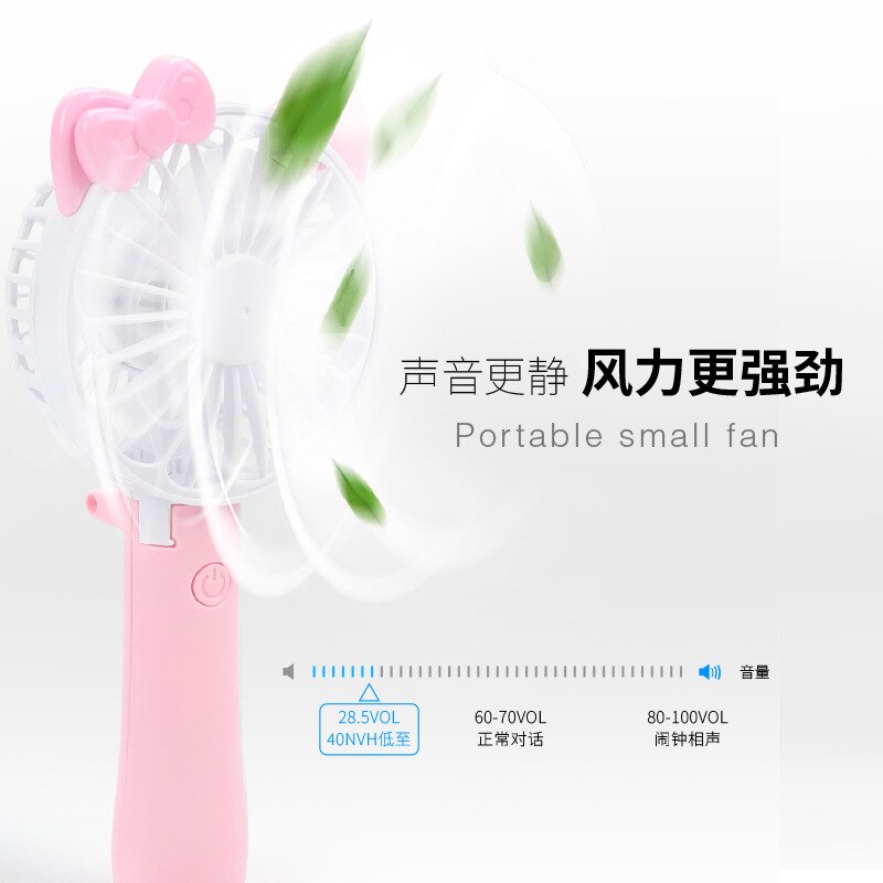 Barn tecknad modellering söt handhållen usb laddning liten fläkt mini liten elektrisk fläkt