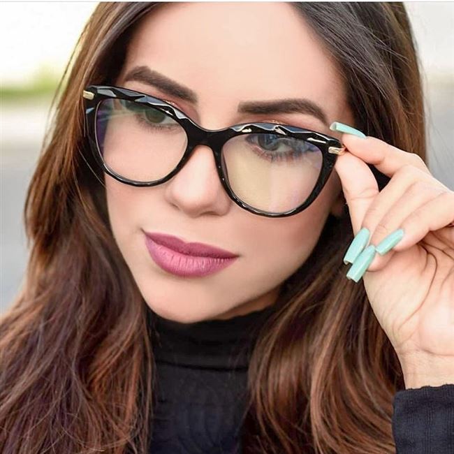 2020 firkantede cat eye overdimensionerede briller kvinder multi-sektion trending mærke optiske computerbriller oculos de sol okulary