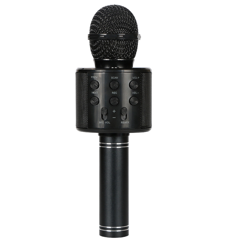 Microphone Karaoke Wireless For Cell Mobile Phone Do Singing Bluetooth Condenser Mikrofon Blutooth Smartphone Micro DJ Audio: GRAY