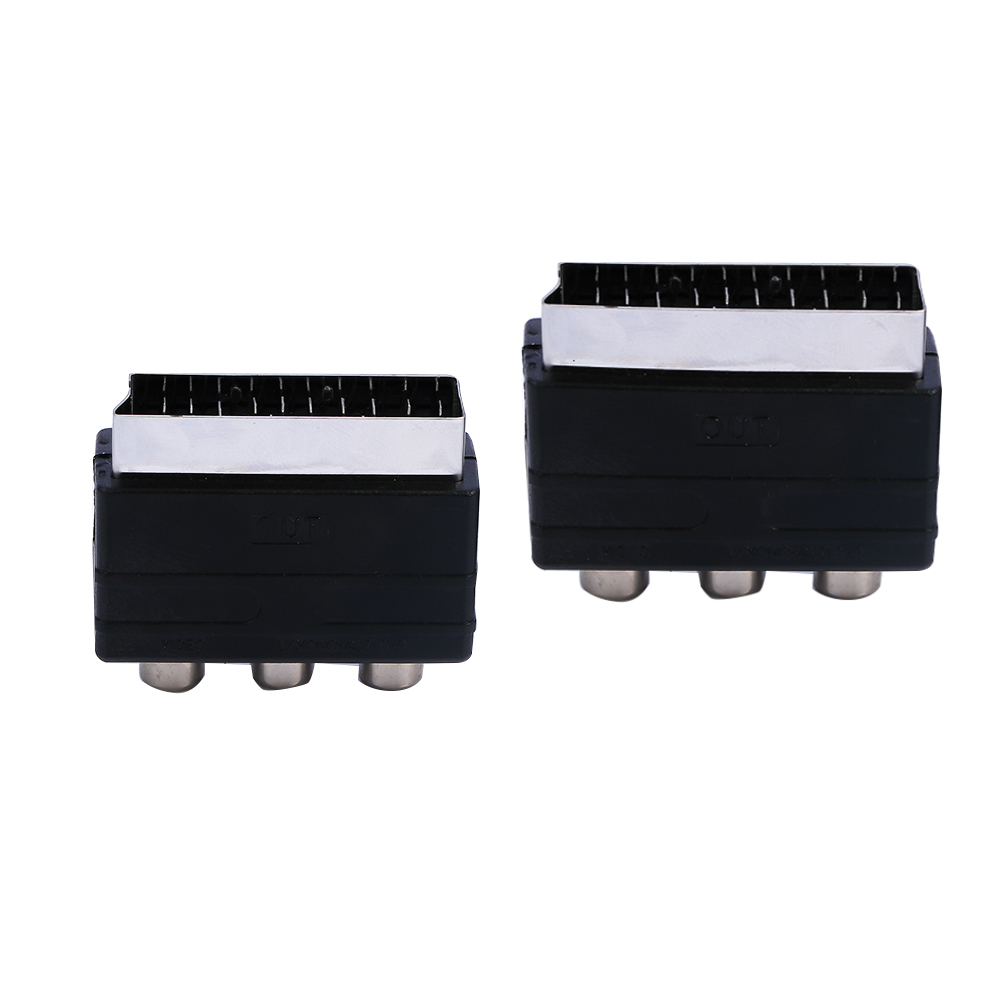 20 Pins SCART Stekker Naar 3 RCA Vrouwelijke AV TV Audio Video Adapter Converter voor TV DVD