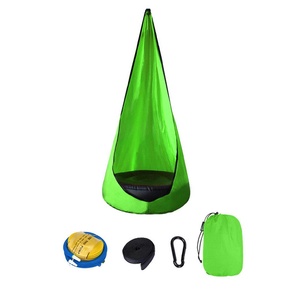 Draagbare Kinderen Stoel Parachute Doek Swing Bed Innovatieve Indoor Binnenplaats Stoel Met Luchtkussen Hangmat Stoel Swing Pods: fruit green