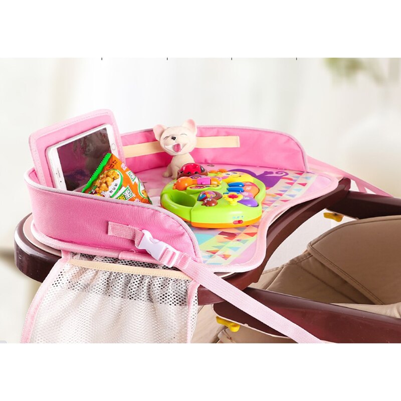 Placa de asiento de coche multifuncional para bebé, mesa de pintura para comer, impermeable, carrito para niños, accesorios de mesa de dibujos animados