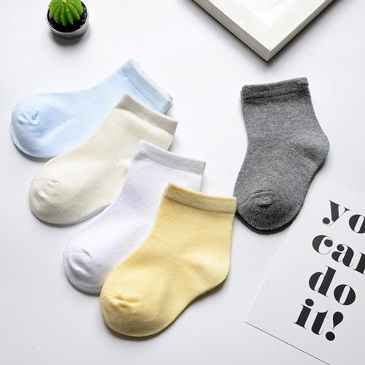 AiKway 5 pairs /lot Boys Girls Socks Cotton Lace Socks Mouth Candy Color Infant Socks Mesh Baby Breathable Socks: boy A / 3M