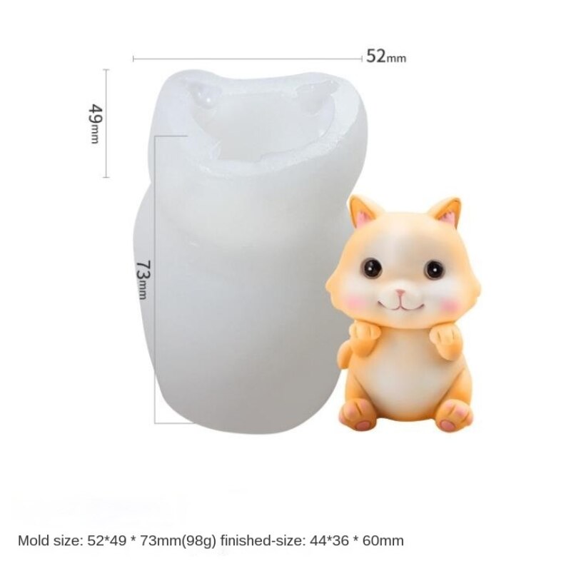 Forme di gatto 3D per candele stampi in silicone per artigianato stampo in resina 3d candela kit per candele fai-da-te stampi fatti a mano stampi in silicone